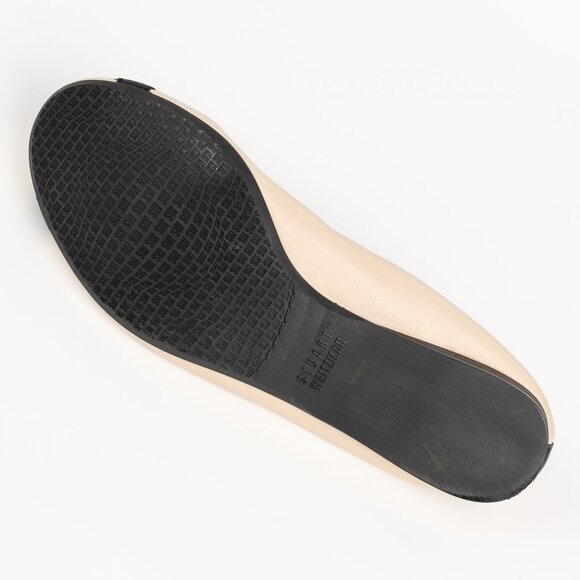 STUART WEITZMAN Giveable Leather Ballet Flats Cream & Black Size 6 M - Picture 7 of 11